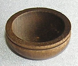 Dollhouse Miniature Small Wooden Bowl/Stained